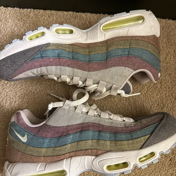 Nike Air Max 95 Multicolor Canvas Sneakers Men’s Size 13 - Picture 6 of 9